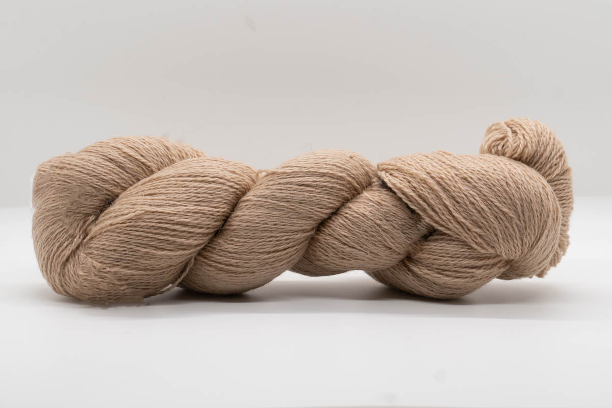 Baby Camel Wool Yarn - Natural Blonde Tan - Lace-Yarn Skein-ULA+LIA