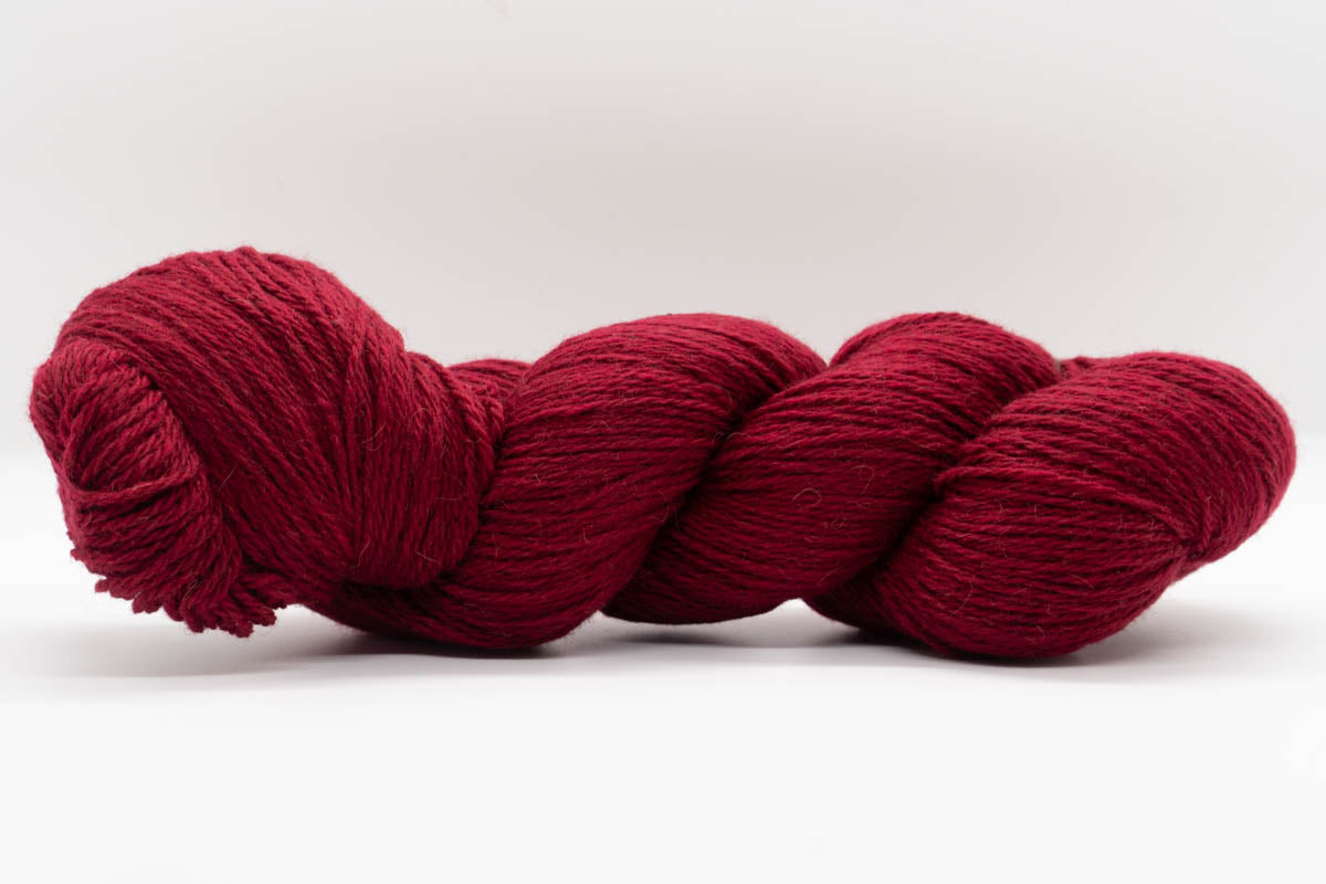 Baby Camel Wool Yarn - Raspberry Red - Fingering-Yarn Skein-ULA+LIA