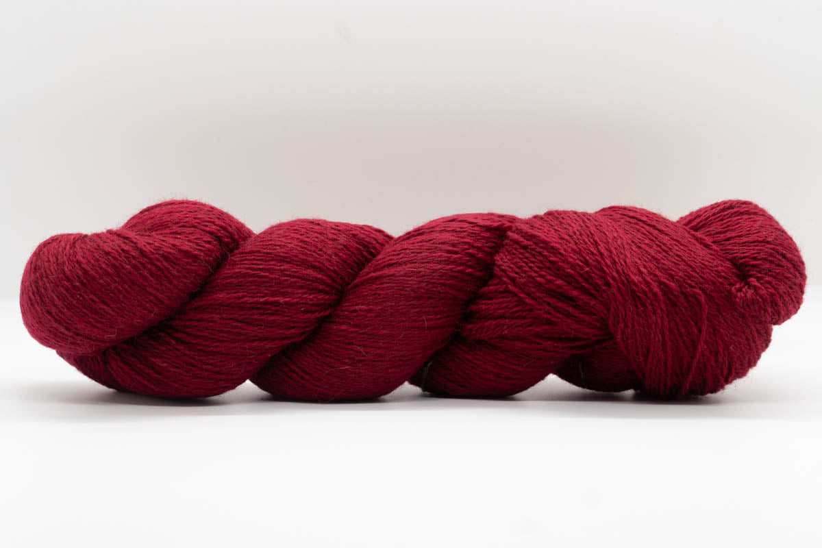 Baby Camel Wool Yarn - Raspberry Red - Lace-Yarn Skein-ULA+LIA