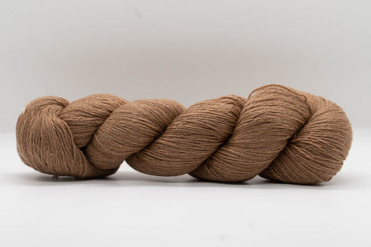 Baby Camel Wool Yarn - Undyed Natural Sand Tan - Fingering-Yarn Skein-ULA+LIA