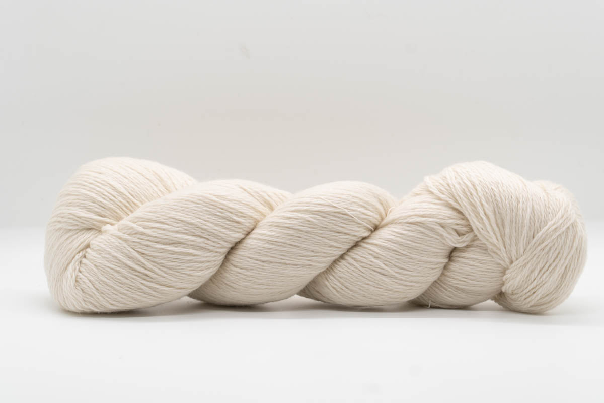 Cashmere Yarn - Undyed Cream White - Fingering-Yarn Skein-ULA+LIA