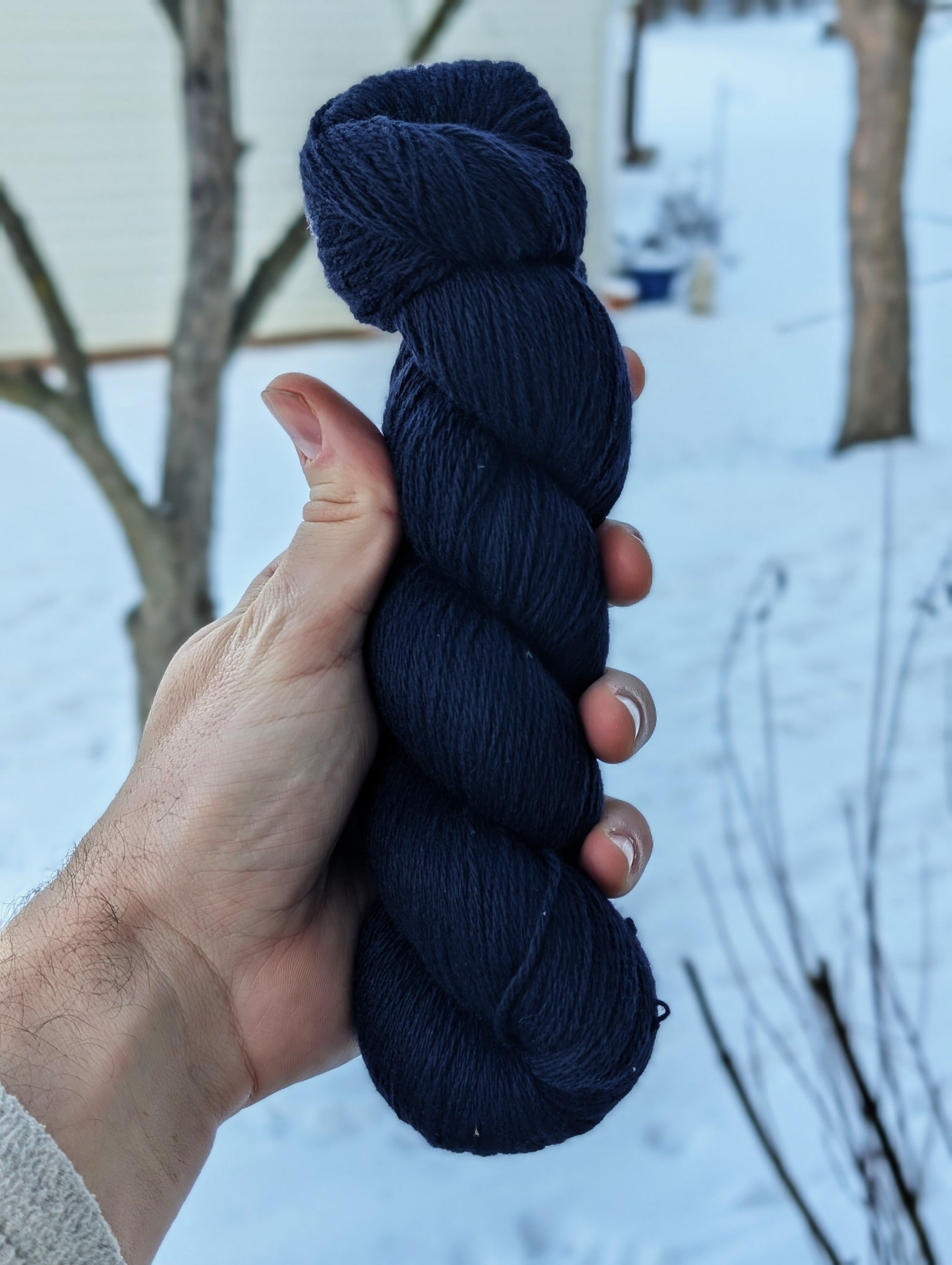 Fingering Weight Navy Cashmere 100g-ULA+LIA