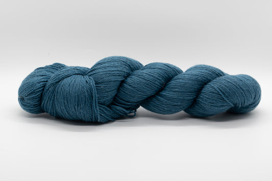 Sheep Wool/Cashmere Blend Yarn - Aegean Sea Blue - Fingering-Yarn Skein-ULA+LIA