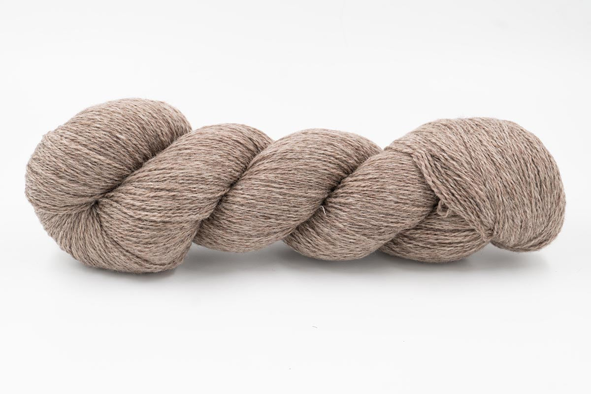 Sheep Wool/Cashmere Blend Yarn - Natural Walnut Brown - Lace-Yarn Skein-ULA+LIA