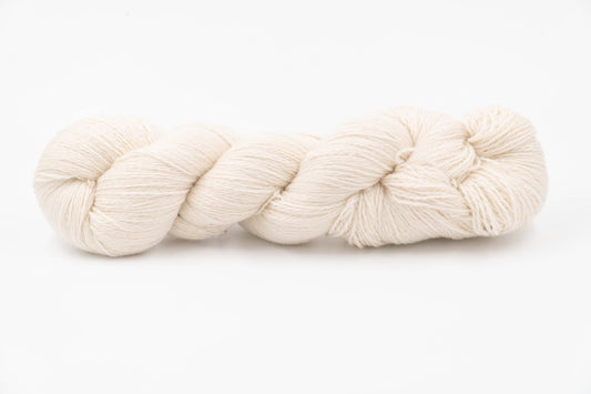 Sheep Wool/Cashmere Blend Yarn - Undyed Natural White - Bulky-Yarn Skein-ULA+LIA