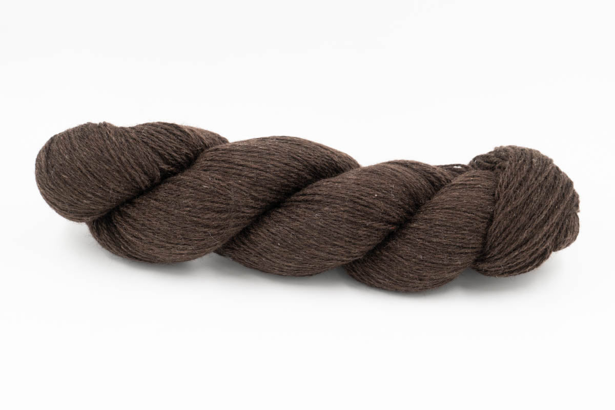 Baby Yak Wool Yarn - Undyed Dark Chocolate Brown - Fingering-Yarn Skein-ULA+LIA