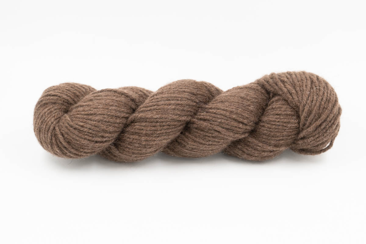 Baby Yak Wool Yarn - Undyed Milk Chocolate Brown - Bulky-Yarn Skein-ULA+LIA