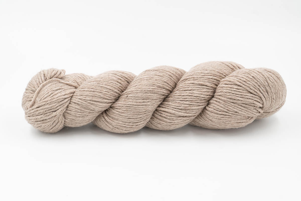 Cashmere Yarn - Undyed Marled Cream/Warm Gray - Fingering-Yarn Skein-ULA+LIA