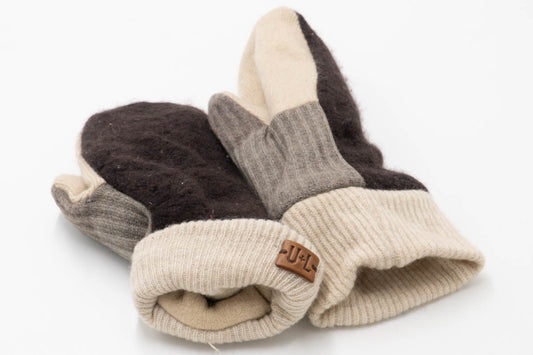 Classic Upcycled Cashmere Mittens m28